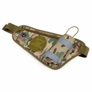 VIPERADE Sports Fanny Pack in MC Camouflage with angled bottle holder and headphone port on a white background