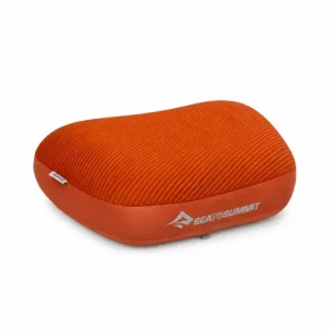 Sea to Summit Aeros Premium Pillow in Picante, Regular size, shown inflated on a white background