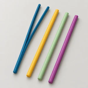 humangear UnStraw four reusable straws in blue, yellow, purple and mint