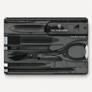 Victorinox 82mm 10-in-1 Swiss Card Classic Multi-Tool - Transparent Black