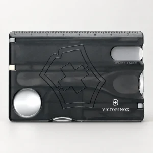 Victorinox 82mm 13-in-1 Swiss Card Nailcare Multi-Tool, Transparent Black