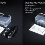 LOOP GEAR SK03 RGB and RGB PRO package contents shown side by side