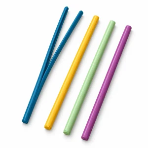 humangear UnStraw four reusable straws in blue, yellow, purple and mint