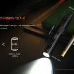 ACEBEAM TAC 2AA size comparison with a pen and color variants.