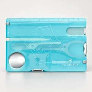 Victorinox 82mm 13-in-1 Swiss Card Nailcare Multi-Tool, Translucent Ice Blue