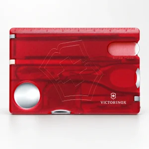 Victorinox 82mm 13-in-1 Swiss Card Nailcare Multi-Tool, Transparent Red