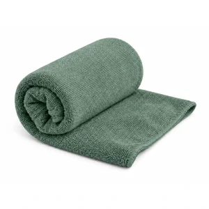 Sea to Summit Tek Towel in sage, small size, on white.