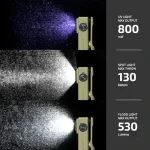OLIGHT Oclip Ultra 530 Lumens Rechargeable EDC Flashlight, UV Light OAL Body, 530 Lumens, Floodlight, Spotlight, Magnetic Clip, Maintenance, Inspection, Work, Outdoor Use