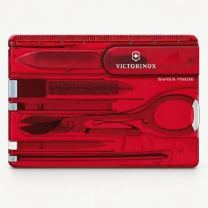 Victorinox 82mm 10-in-1 Swiss Card Classic Multi-Tool - Transparent Red
