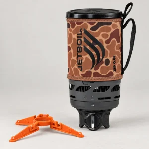 Jetboil Zip 0.8L Portable Fast Boil Stove with Easy-Turn Knob Igniter - Brown Duck Camo