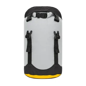 Sea to Summit Evac Lightweight Compression Dry Bag 5L in High Rise, standing upright with released compression straps on a white background.