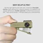 OLIGHT Oclip Ultra 530 Lumens Rechargeable EDC Flashlight, UV Light OAL Body, 530 Lumens, Floodlight, Spotlight, Magnetic Clip, Maintenance, Inspection, Work, Outdoor Use
