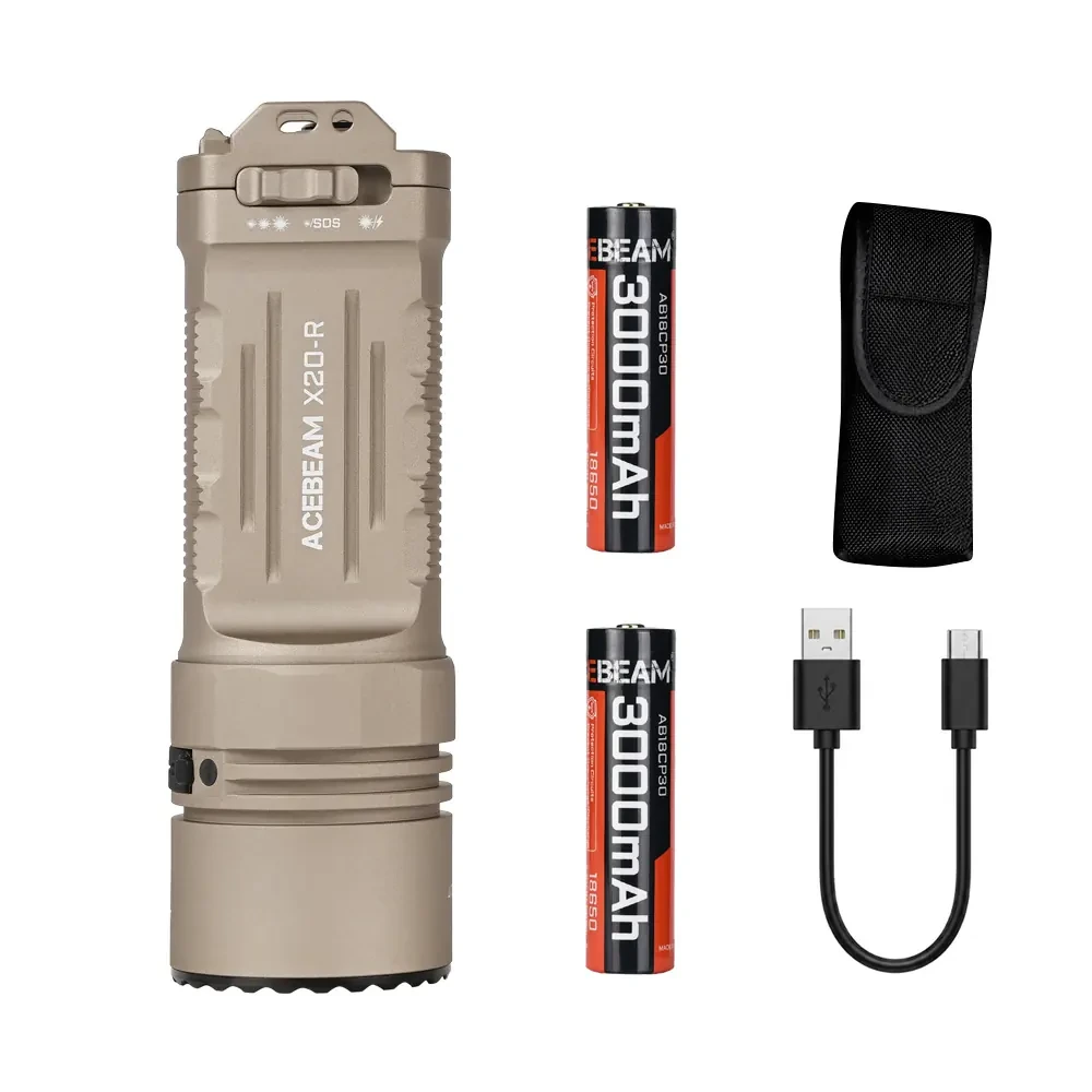 ACEBEAM X20-R Tactical Flashlight 8xSFT-25R 6500K 8000lm