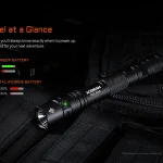 ACEBEAM TAC 2AA green battery indicator and charge-level guide.